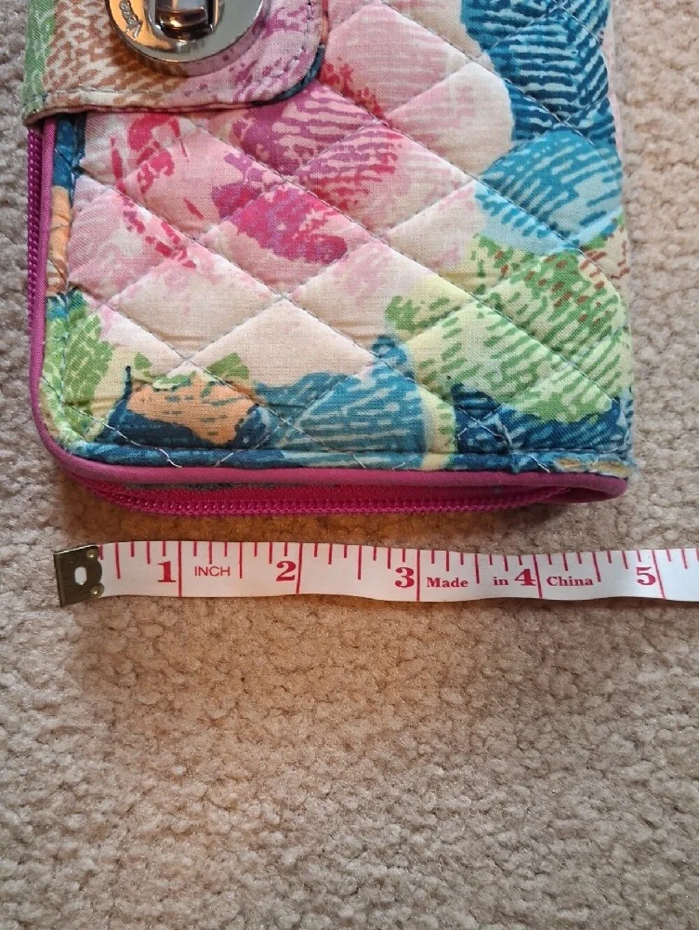 Vera Bradley Quilted Floral Zip Wallet